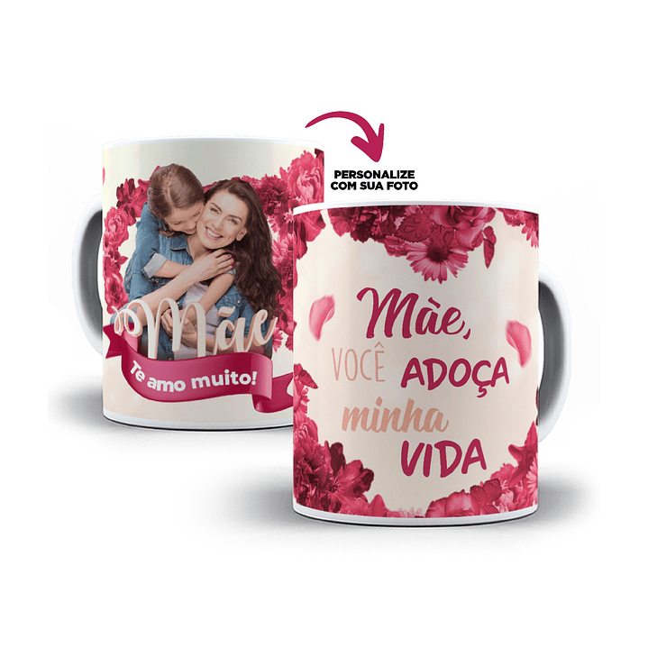 5 Artes Canecas Dia das Mães Editável em Corel 5