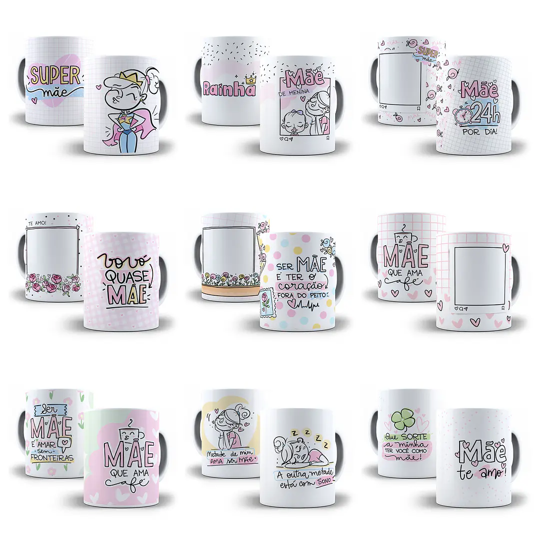 21 Artes Caneca Dia das Mães Arquivos Png e Jpg 2