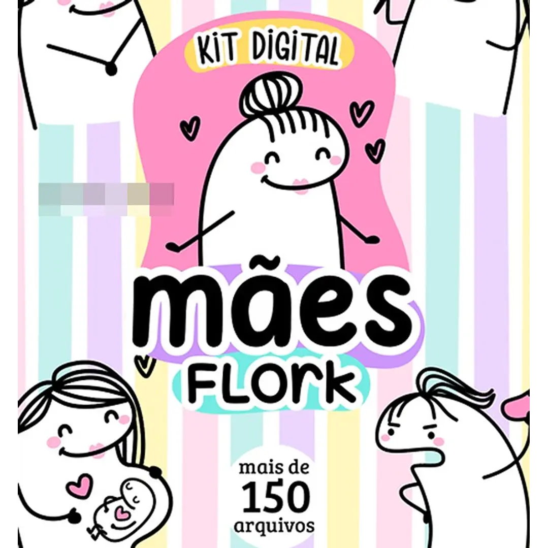 Kit Digital Flork Dia das Mães sem fundo Lt8 Arquivos Png 4