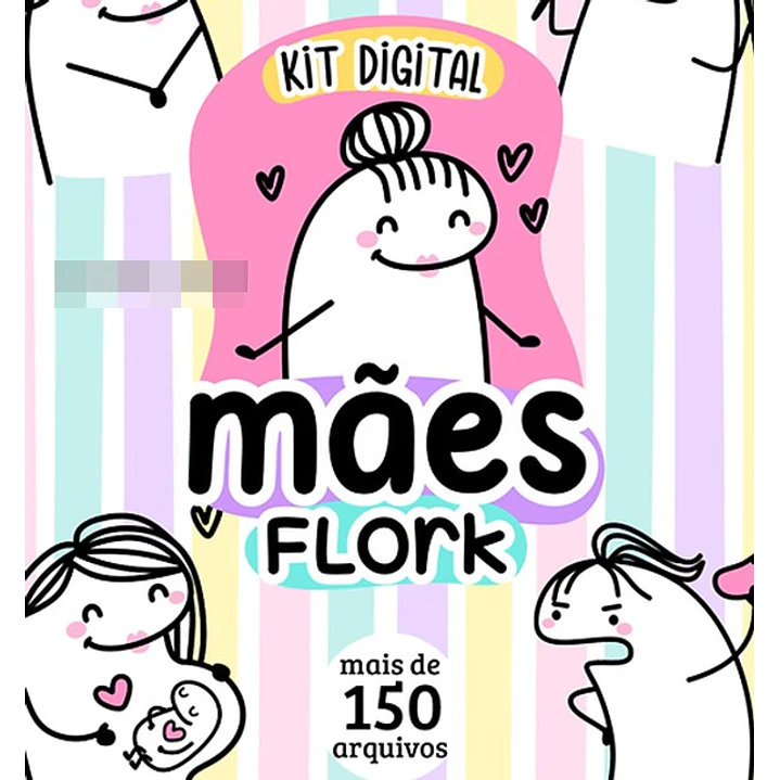 Kit Digital Flork Dia das Mães sem fundo Lt8 Arquivos Png 4