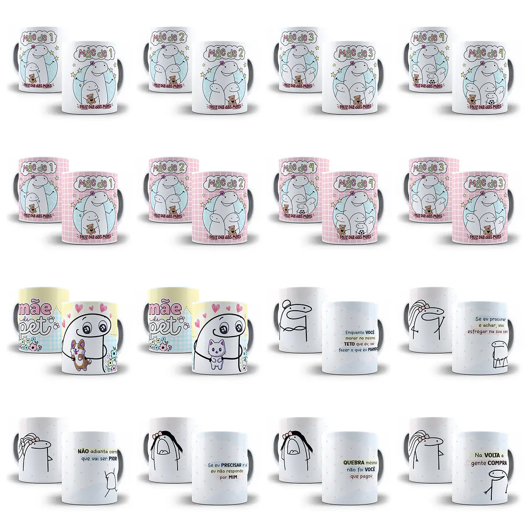 84 Artes Caneca Flork Dia das Mães Arquivos Png e Jpg 4