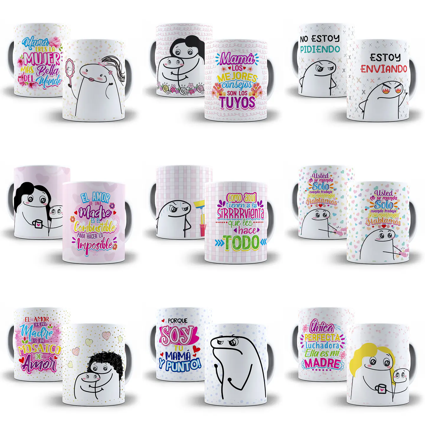 35 Plantillas Tazas florkofcows Meme JPG flork Día de la Madre plantillas para tazas Mamá Design Mug. Digital Download JPG 1