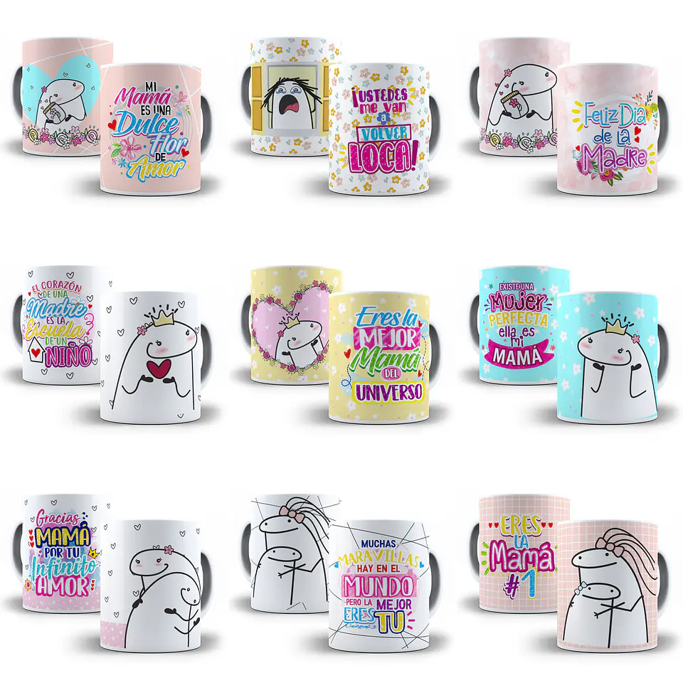 35 Plantillas Tazas florkofcows Meme JPG flork Día de la Madre plantillas para tazas Mamá Design Mug. Digital Download JPG 2