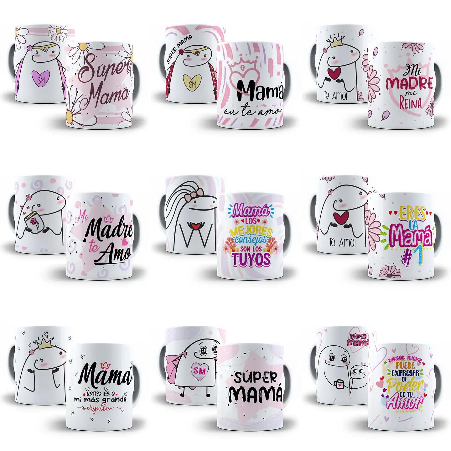 35 Plantillas Tazas florkofcows Meme JPG flork Día de la Madre plantillas para tazas Mamá Design Mug. Digital Download JPG 4