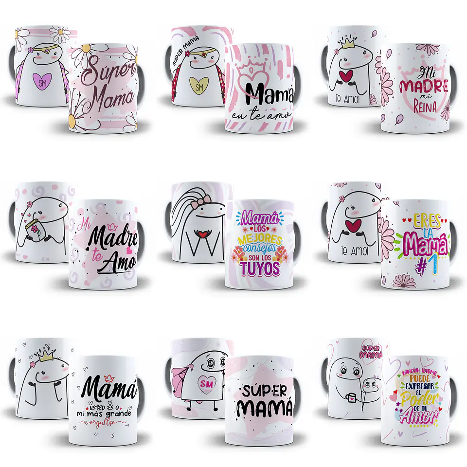 35 Plantillas Tazas florkofcows Meme JPG flork Día de la Madre plantillas para tazas Mamá Design Mug. Digital Download JPG 4