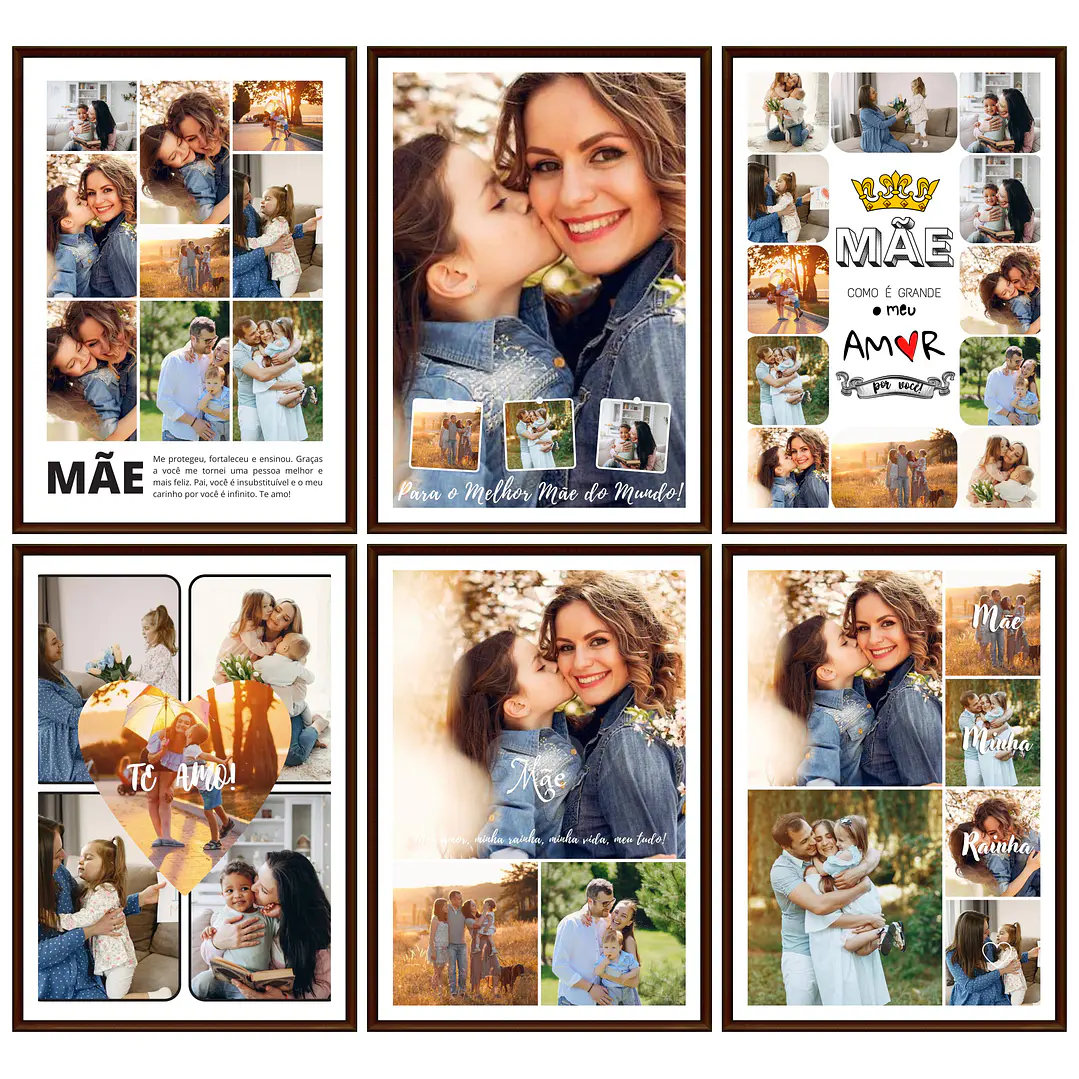 Arte Quadro Dia das Mães 30 Arquivos Editáveis em Canva 2