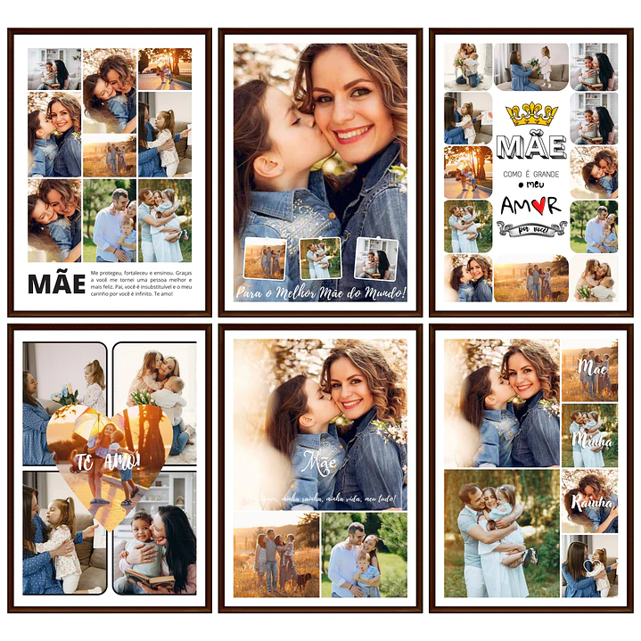 Arte Quadro Dia das Mães 30 Arquivos Editáveis em Canva 2