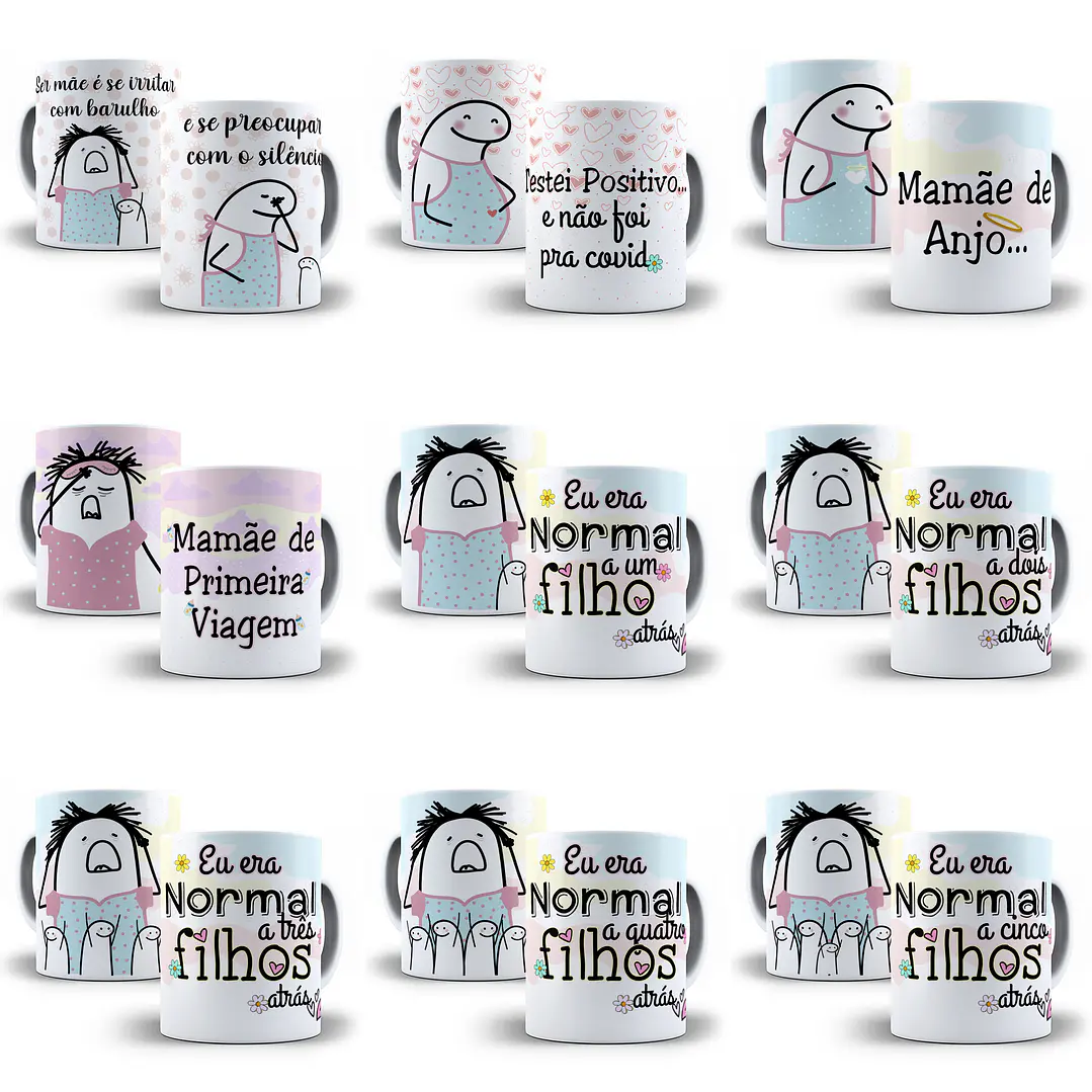 Artes Caneca Camisa Flork Dia das Mães Editável em Corel Draw + Png  3