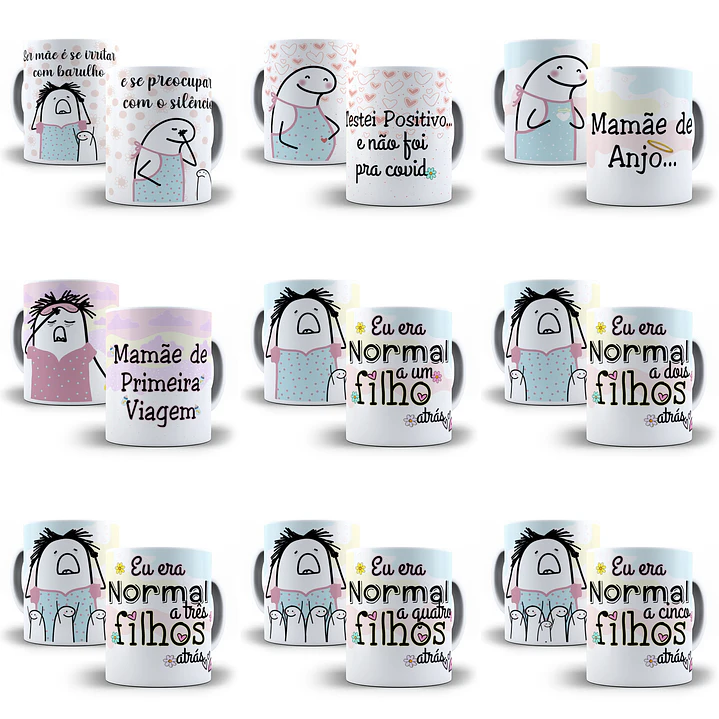 Artes Caneca Camisa Flork Dia das Mães Editável em Corel Draw + Png  3