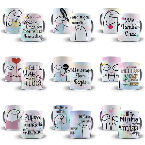 Artes Caneca Camisa Flork Dia das Mães Editável em Corel Draw + Png 