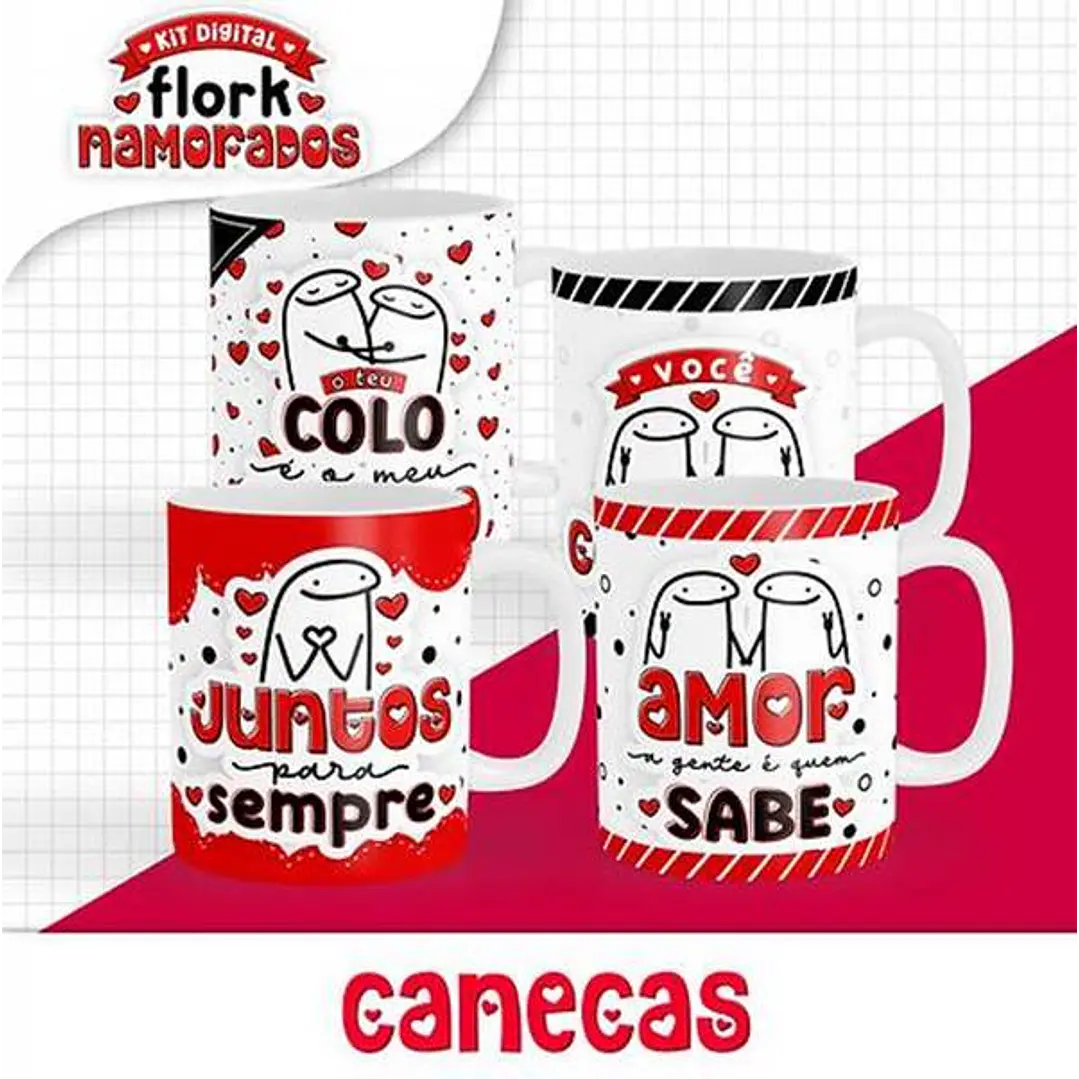Pacote Sublimação Flork Bento Memes Dia dos Namorados Completo 7