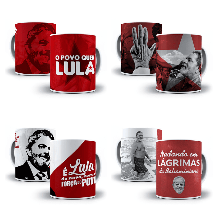 21 Artes Caneca Lula Arquivos Sublimação Png 2