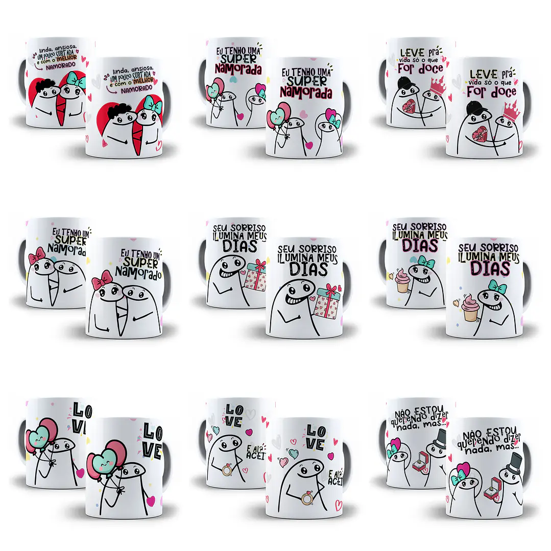 17 Artes Caneca Flork Dia dos Namorados Arquivos Sublimação Jpg Png 2