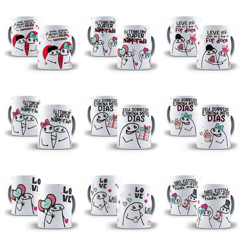 17 Artes Caneca Flork Dia dos Namorados Arquivos Sublimação Jpg Png 2