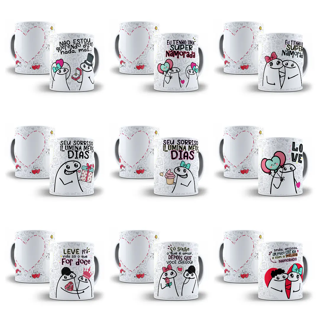 15 Artes Caneca Flork Dia dos Namorados Com 3 Fotos Arquivos Sublimação Jpg Png 2