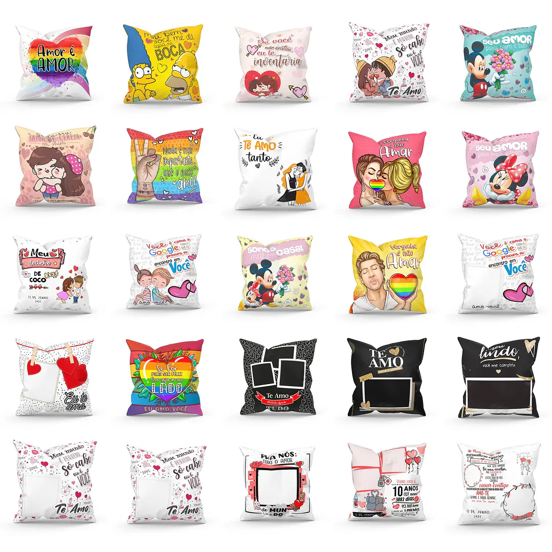 Artes Caneca Dia dos Namorados Camisa Almofadas Completo Arquivos Jpg Png + Mockups 10