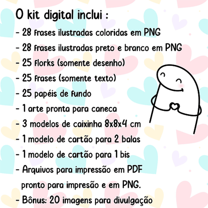 Kit Digital Flork Namorados Apaixonados Arquivos Png 3