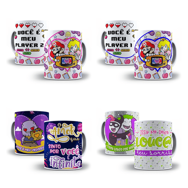 14 Artes Caneca Geek Namorados Sublimação Baixar Grátis 4