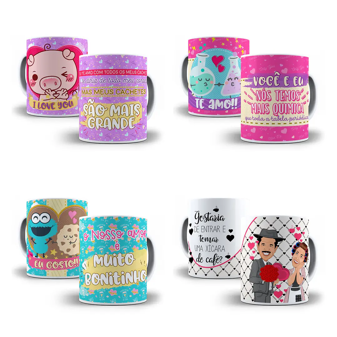 14 Artes Caneca Namorados Love Sublimação Baixar Grátis 1