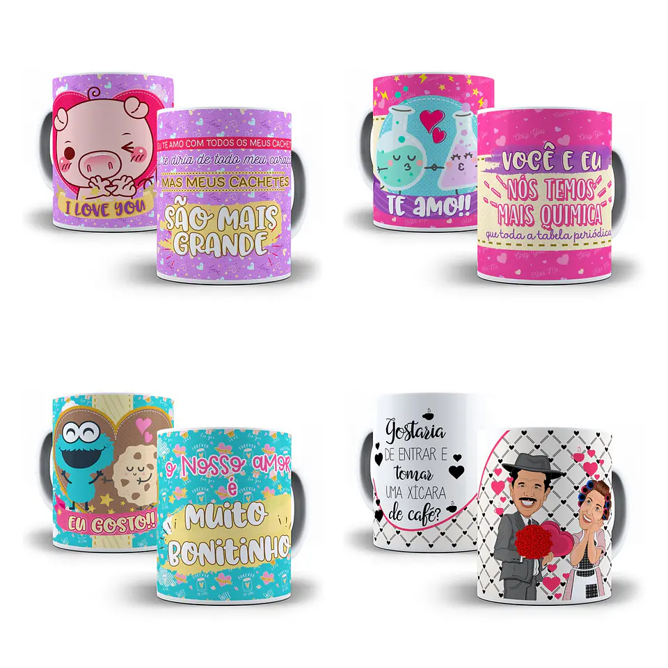 14 Artes Caneca Namorados Love Sublimação Baixar Grátis 1