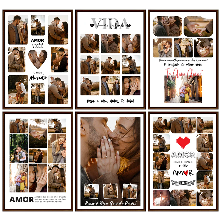 Arte Quadro Casal Namorados 30 Arquivos Editáveis em Canva 1