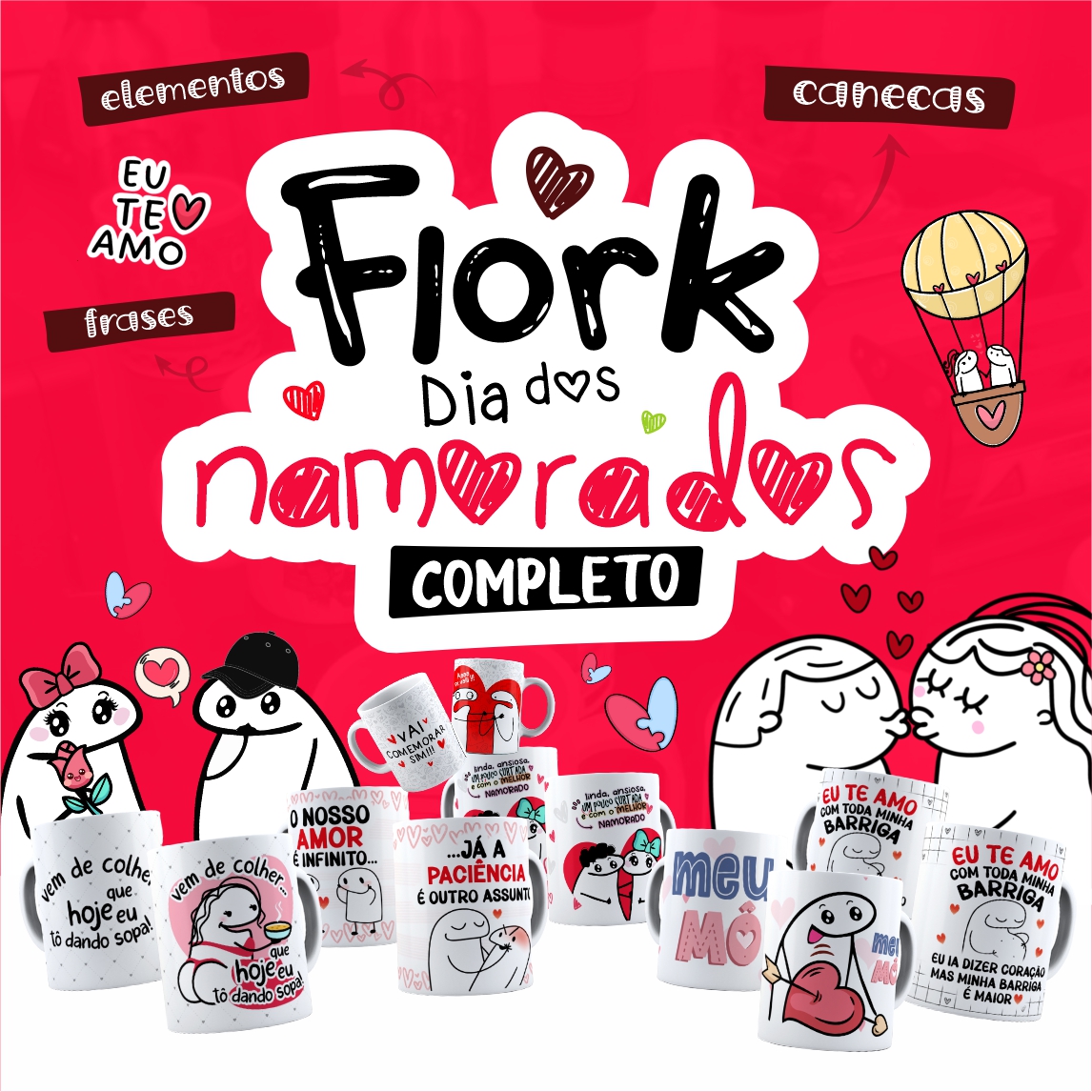 Flork desenho - dia dos namorados 