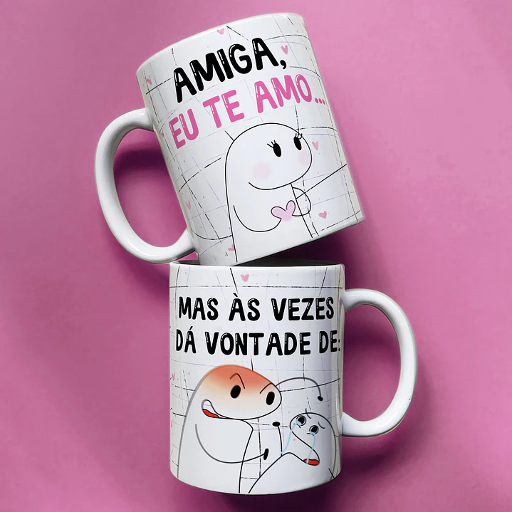 18 Artes Caneca Flork Amigas Editável Corel Draw + Png 7