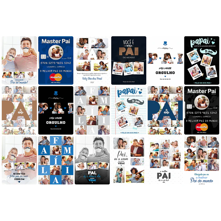 Arte Quadro Dia dos Pais 35 Arquivos Editáveis + Pdf Png 3