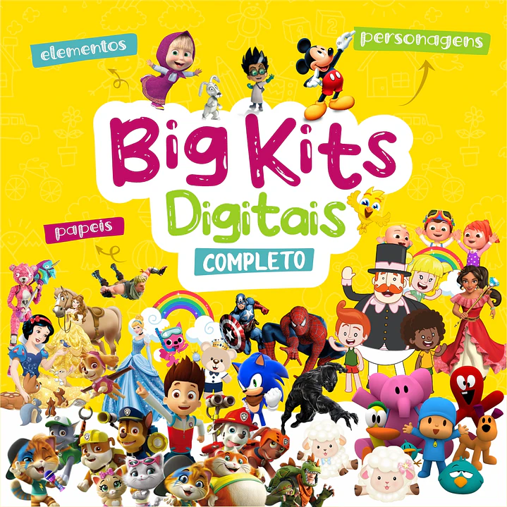 Big Kit Digital Personagens Imagens Sem Fundos Png 2