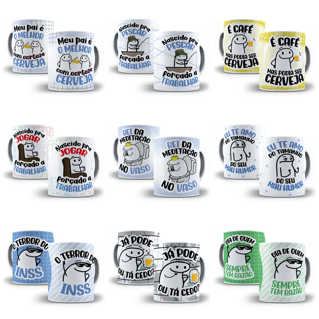 18 Artes Caneca Flork Dia dos Pais Arquivo Editável Pdf + Png 2