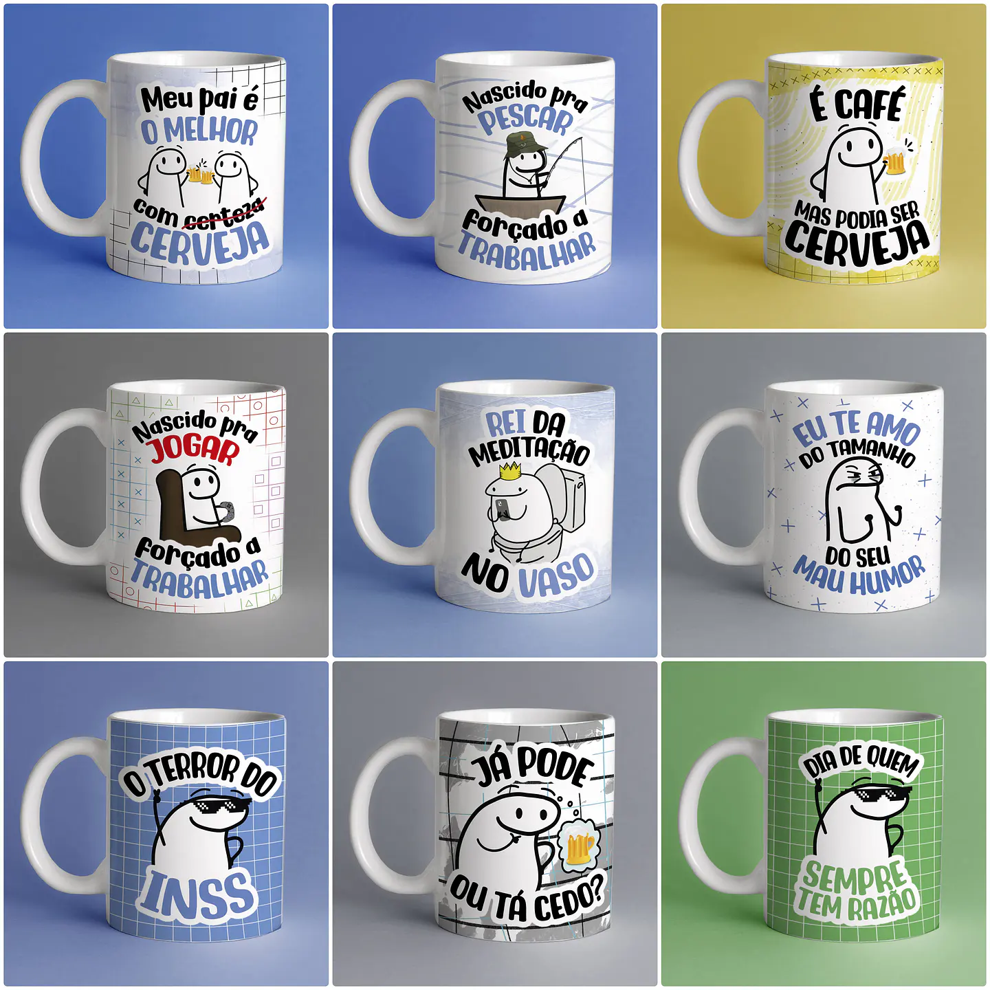 18 Artes Caneca Flork Dia dos Pais Arquivo Editável Pdf + Png 3