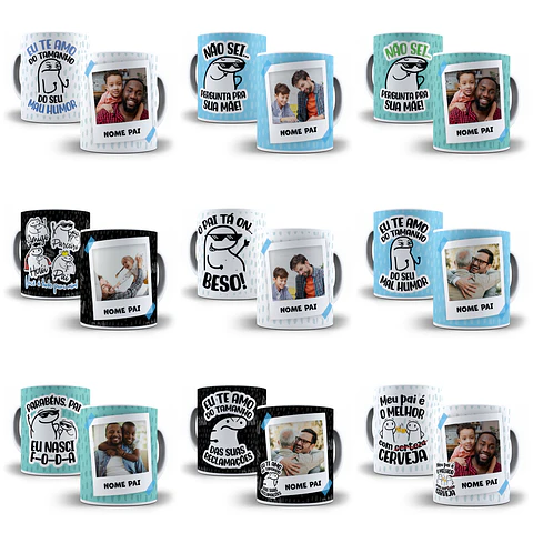 20 Artes Caneca Flork Dia dos Pais Arquivos Png