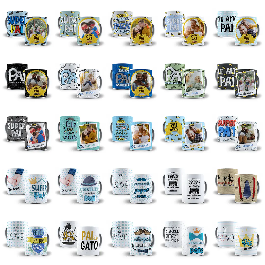 Artes Caneca Dia dos Pais Camisa Almofadas Completo Arquivos Jpg Png + Mockups  4