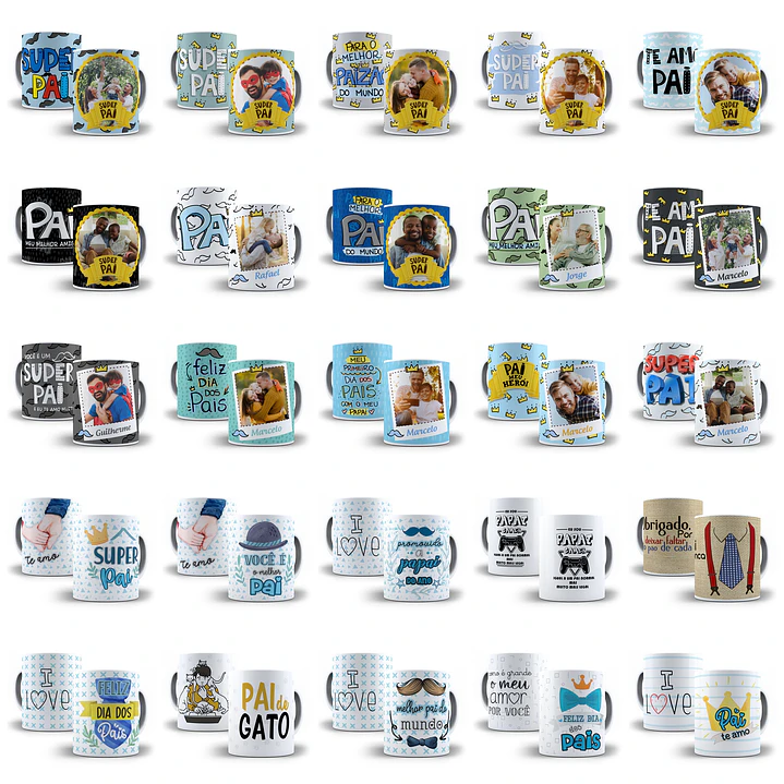 Artes Caneca Dia dos Pais Camisa Almofadas Completo Arquivos Jpg Png + Mockups  4