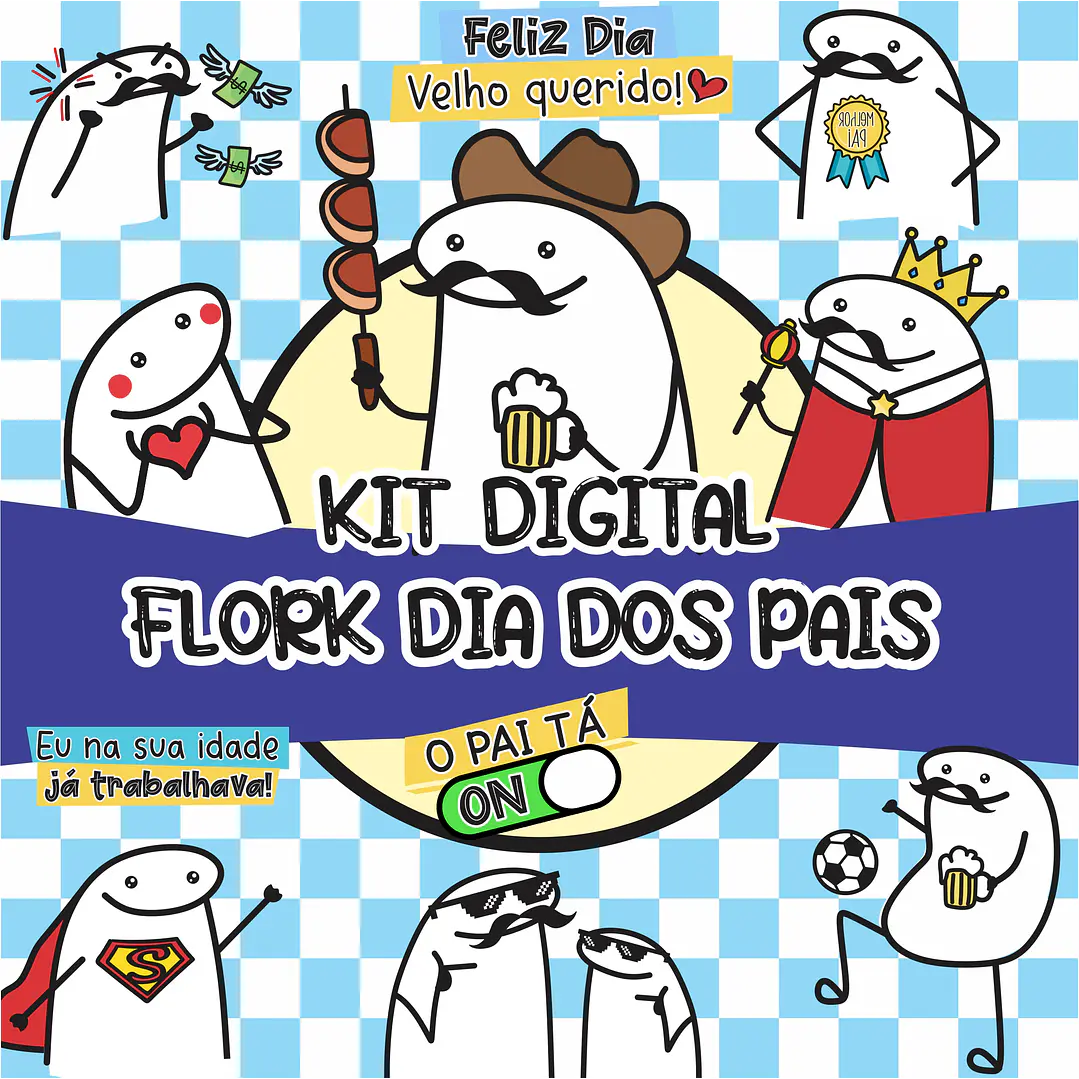 Kit Digital Dia dos Pais Flork Bento Memes Arquivos Png  1