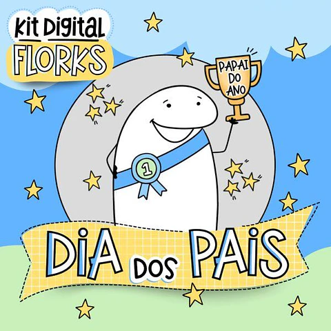 Kit Digital Florks Dia dos Pais Arquivos Png 