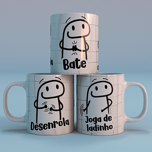 2 Artes para Caneca Flork Desenrola Bate Faz um Cafezinho Estampas Sublimação Baixar Grátis