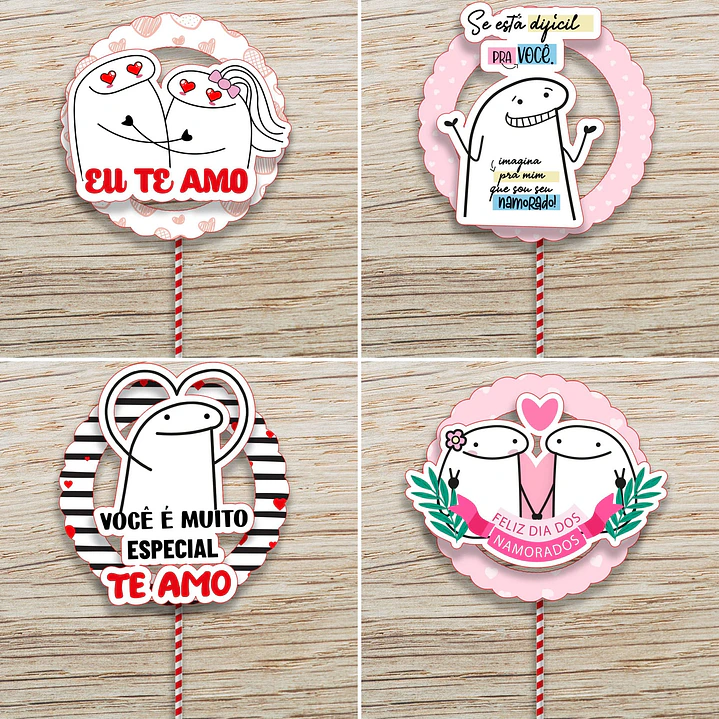 6 Artes Topo de Bolo Flork Sublimação Baixar Grátis  1