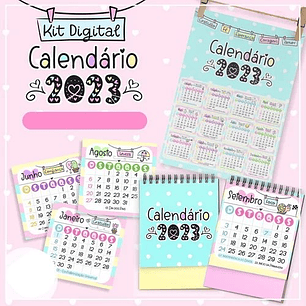 Kit Digital Calendário 2023  Baixar Grátis 