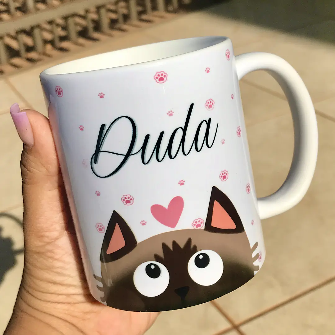  17 Artes Caneca Gatinhos Arquivos Pdf Editável + Png 4