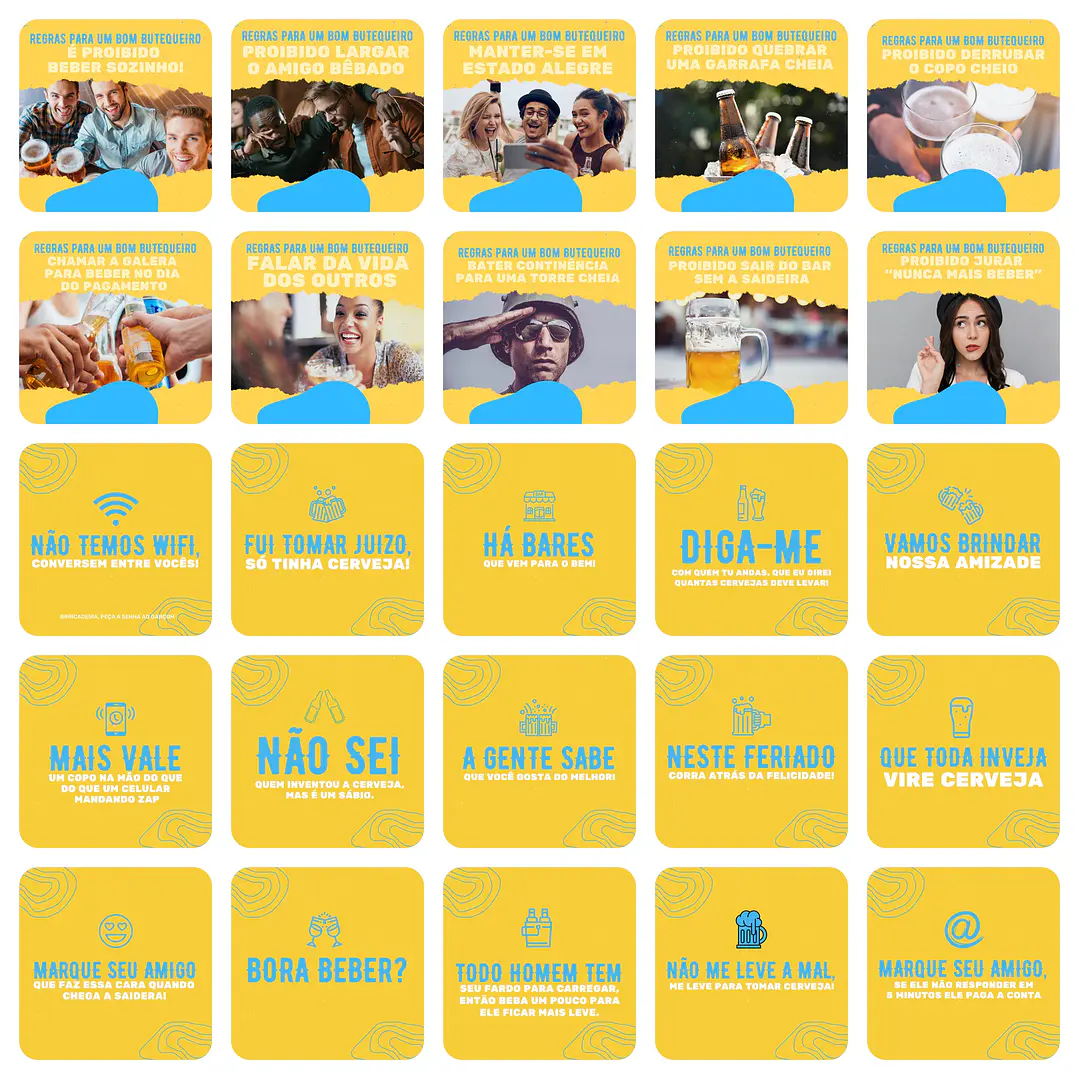 Pack Canva Bares Bar Cervejaria Templates Editáveis 200 Artes + Legendas 4