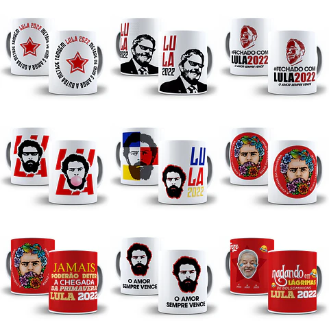 20 Artes Caneca Lula Eleições Política Sublimação Arquivos Png