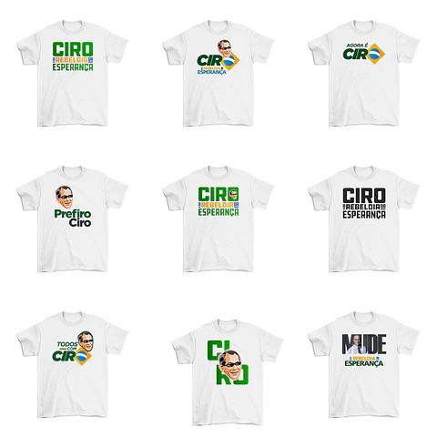 17 Artes Camisa Ciro Gomes Eleições Política Sublimação Arquivos Png