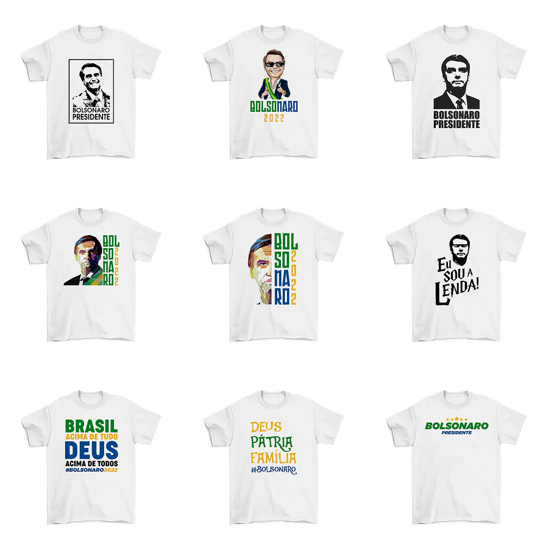 32 Artes Camisa Bolsonaro Eleições Política Sublimação Arquivos Png 2