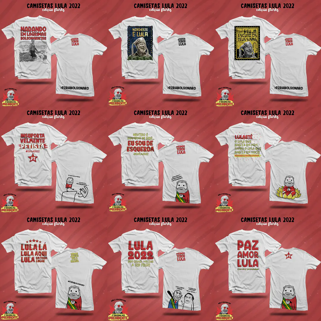 61 Artes Flork Caneca e Camisa para Sublimação Lula e Bolsonaro Arquivos em Png 3