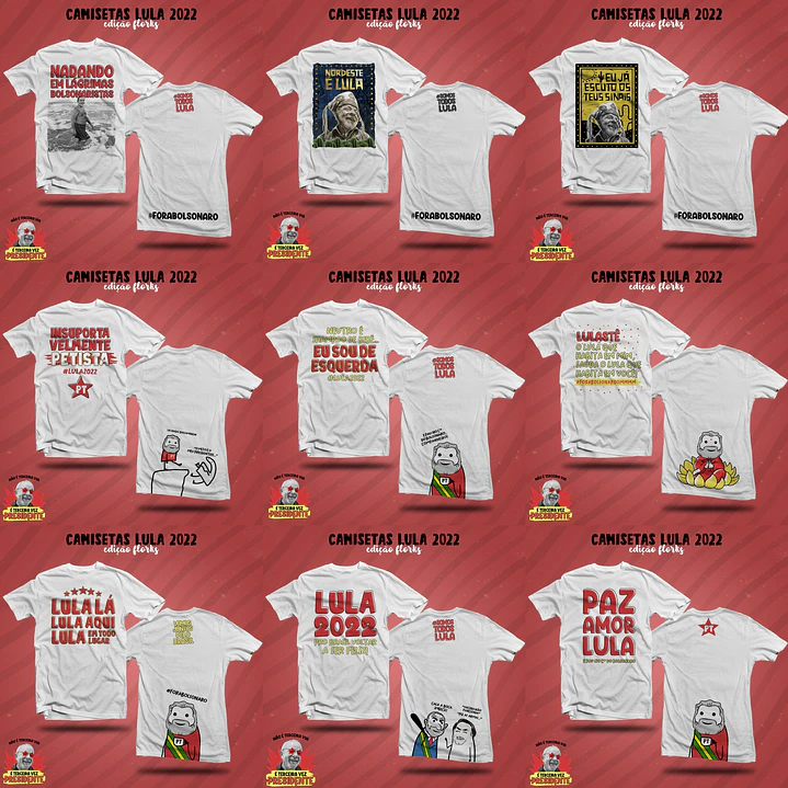 61 Artes Flork Caneca e Camisa para Sublimação Lula e Bolsonaro Arquivos em Png 3