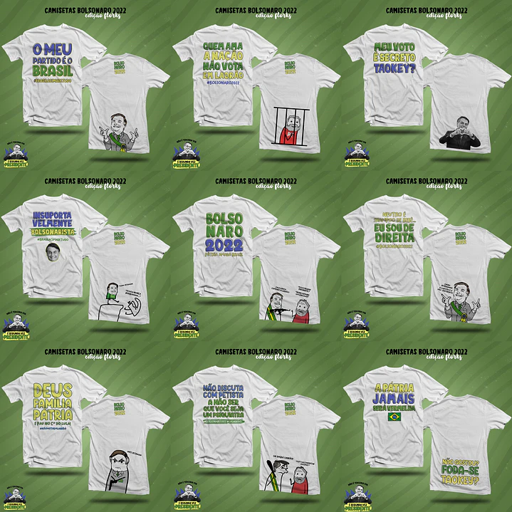 61 Artes Flork Caneca e Camisa para Sublimação Lula e Bolsonaro Arquivos em Png 4