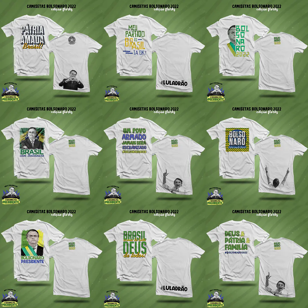 61 Artes Flork Caneca e Camisa para Sublimação Lula e Bolsonaro Arquivos em Png 5
