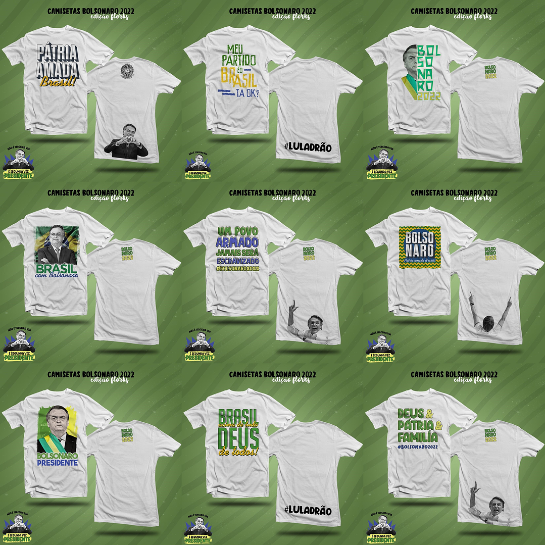61 Artes Flork Caneca e Camisa para Sublimação Lula e Bolsonaro Arquivos em Png 5