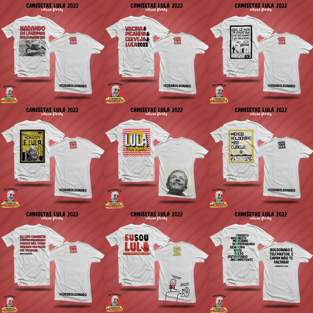 61 Artes Flork Caneca e Camisa para Sublimação Lula e Bolsonaro Arquivos em Png 2